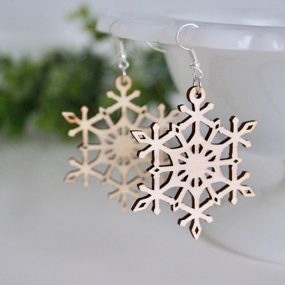 NEW Laser Cut Wooden Earrings